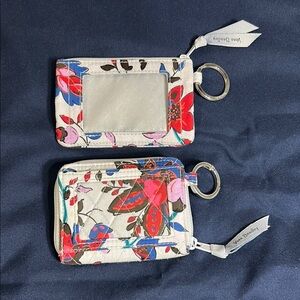 VERA BRADLEY Floral Key and Card Holder Set - Red and Blue
